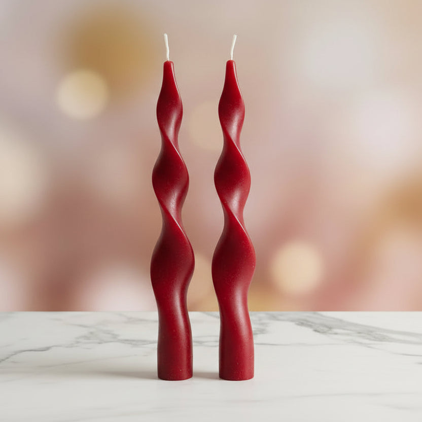Spiral taper candle (Pack - 2)