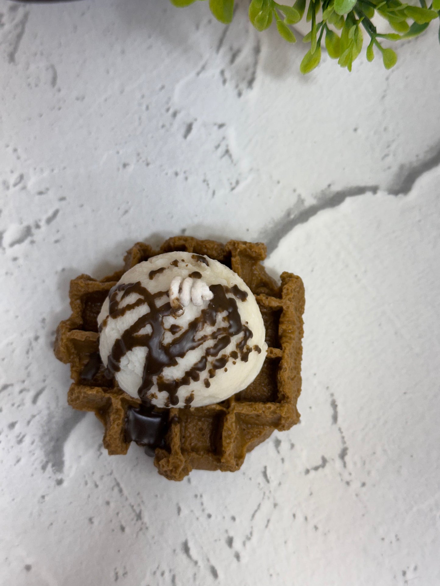 Waffle with ice cream Candle
