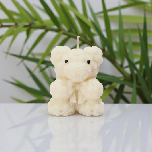 Teddy with Bow Candle
