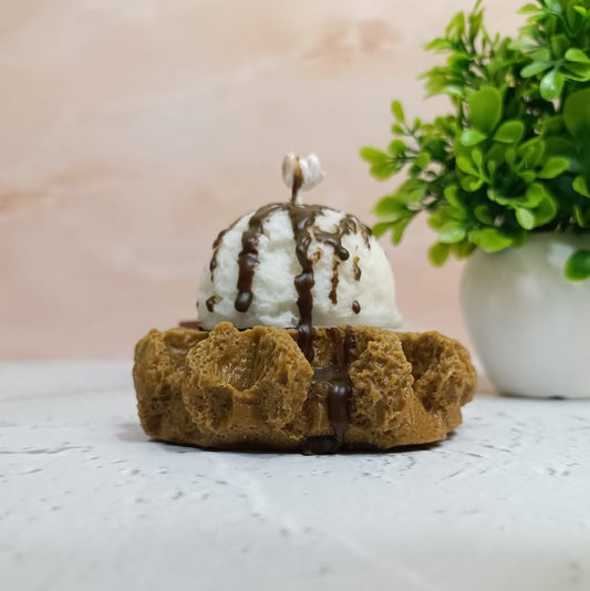 Waffle with ice cream Candle