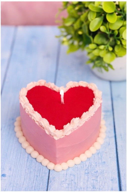 Heart Shape cake candle