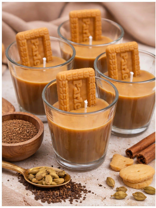 Chai-Biscuit Candle - set of 2