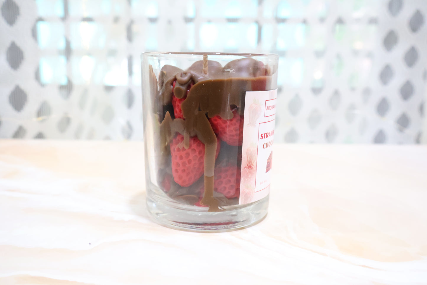 Viral Strawberry Chocolate Candle