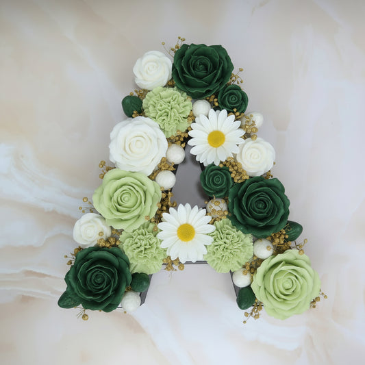 Letter Bouquet candle