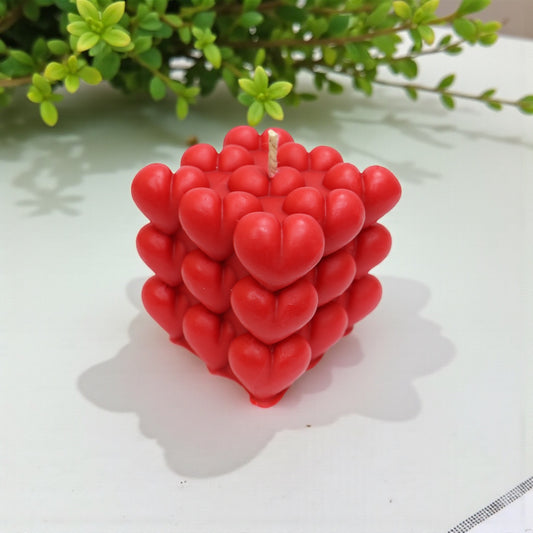 Heart Bubble Candle