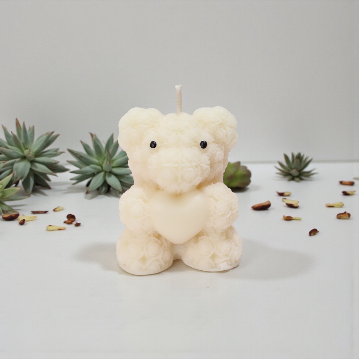 Teddy with Heart Candle
