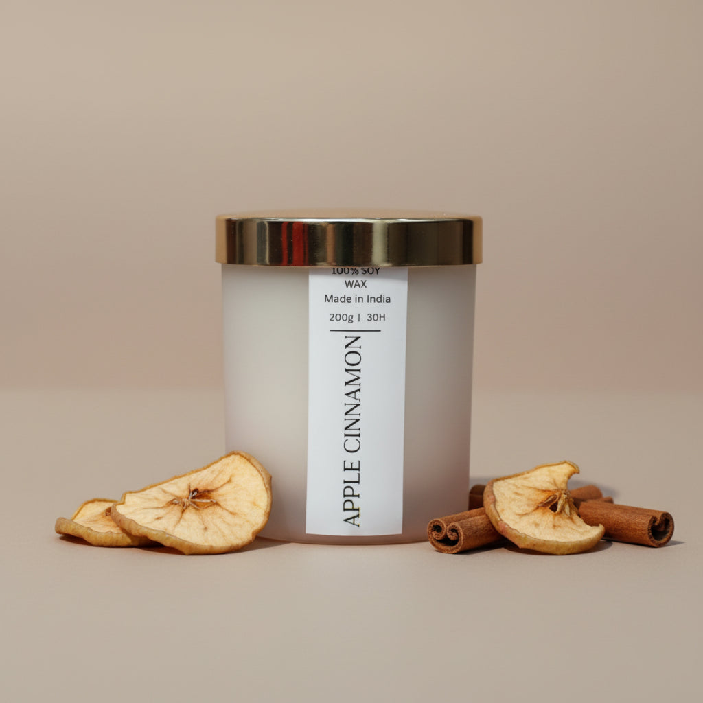 Apple Cinnamon Scented Jar Candle