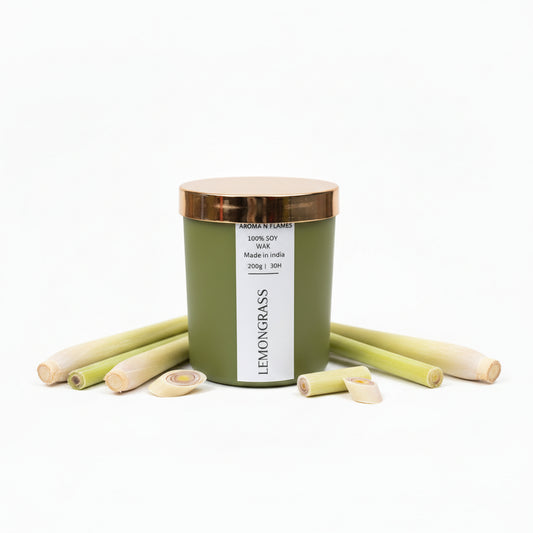 Lemongrass Scented Jar Candle