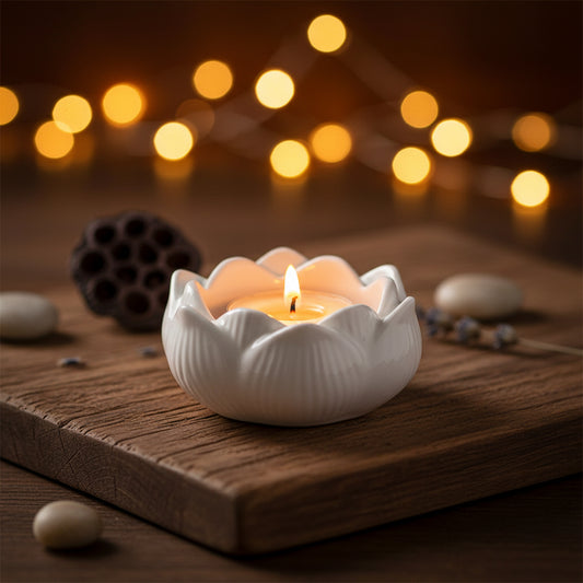 Concrete jar t-light holder