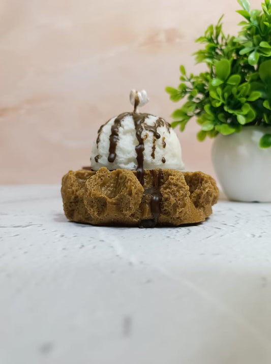 Waffle with ice cream Candle